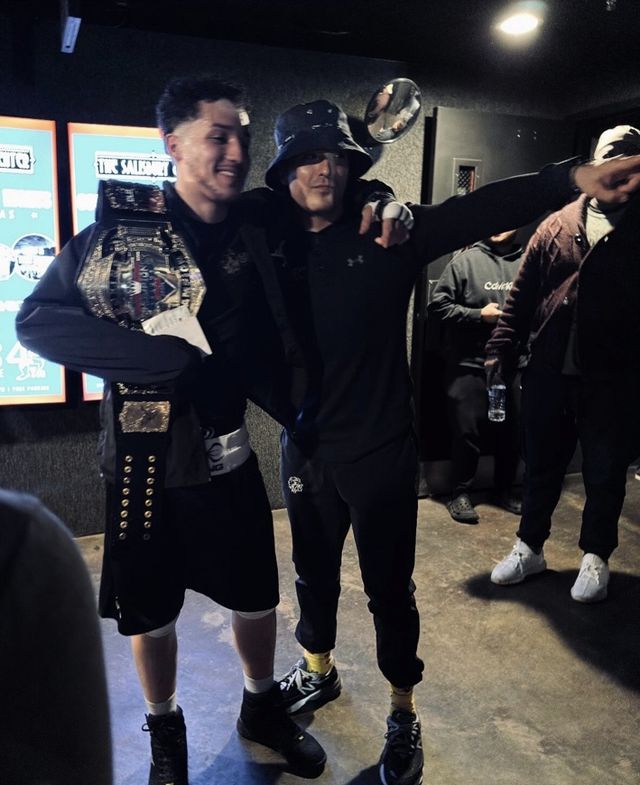 Backstage at fight night